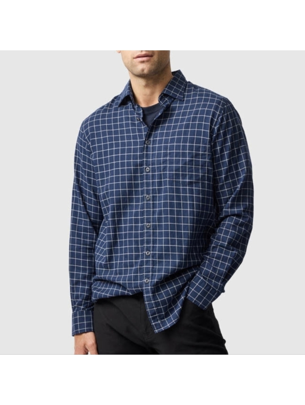 Rodd And Gunn Glenrock Long Sleeve Sports Fit  Button Up Blue Men's XXL Shirt